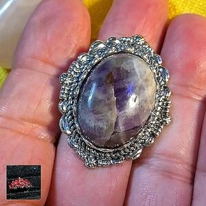 XL- DREAM AMETHYST,  BIG AND BOLD STERLING RING. *3* SIZES AVAILABLE:*6, *7, & 8